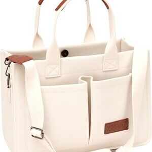 Tote Bag for Women With Compartments,Large Canvas Tote